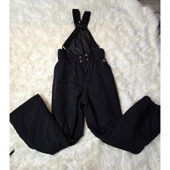 PACTECH LADIES MEDIUM BLACK snow SKI BIBS 36" HIPS NEW 29" inseam nice pair!! - Picture 1 of 13